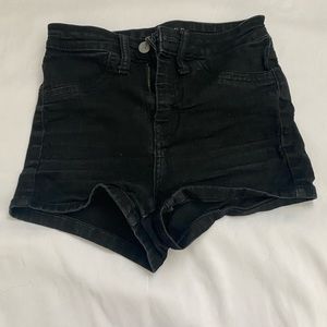 Black High-waisted Shorts